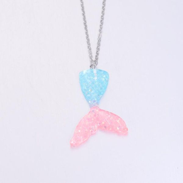 pendant necklaces 1pc cute gradient mermaid tail stainless steel cable chain for women's girls summer ocean jewelry, Silver
pendant necklaces 1pc cute gradient mermaid tail stainless steel cable chain for women's girls summer ocean jewelry, Silver