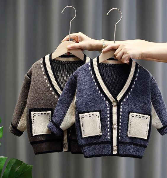 jackets fall spring kids boys knitted jacket cardigan v-neck single-breasted long sleeve knit fashion children sweater 2022, Blue;gray
jackets fall spring kids boys knitted jacket cardigan v-neck single-breasted long sleeve knit fashion children sweater 2022, Blue;gray