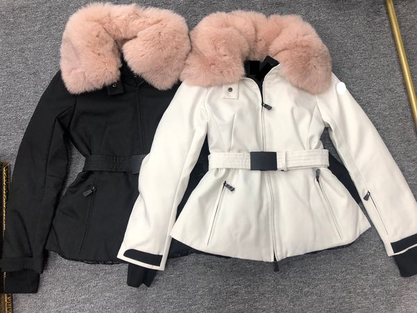 luxury french ladies down jacket maya france brand designer fur collar coat, Black 
luxury french ladies down jacket maya france brand designer fur collar coat, Black