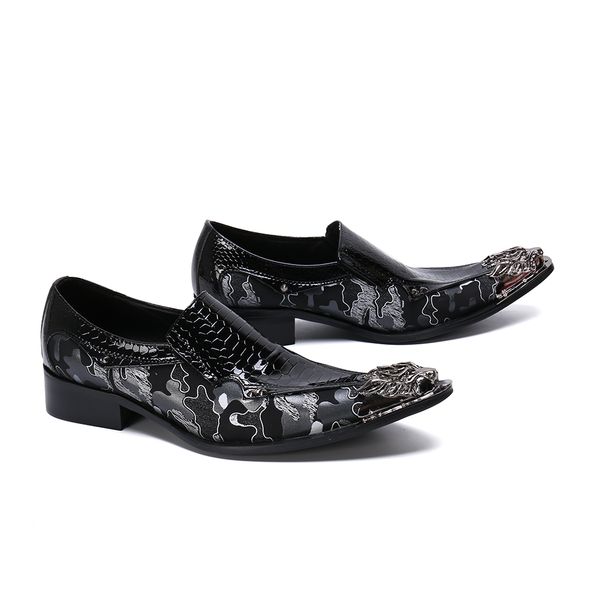 men business shoes oxford snake skin iron toe embossed genuine leather dress formal office wedding shoes calzado hombre, Black
men business shoes oxford snake skin iron toe embossed genuine leather dress formal office wedding shoes calzado hombre, Black