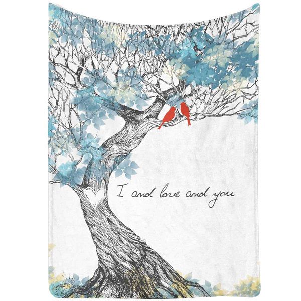 Love Letter Message Blanket I and Love and You, Love Birds in The Tree Fleece Blanket Super Soft Warm
Love Letter Message Blanket I and Love and You, Love Birds in The Tree Fleece Blanket Super Soft Warm
