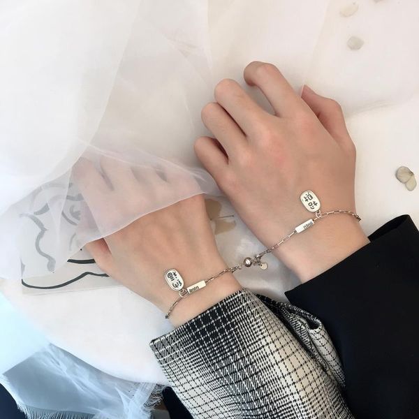 link, chain xiaoboacc titanium steel adjustable couples bracelets korean fashion unique chinese lucky words bangle for men and women, Black
link, chain xiaoboacc titanium steel adjustable couples bracelets korean fashion unique chinese lucky words bangle for men and women, Black