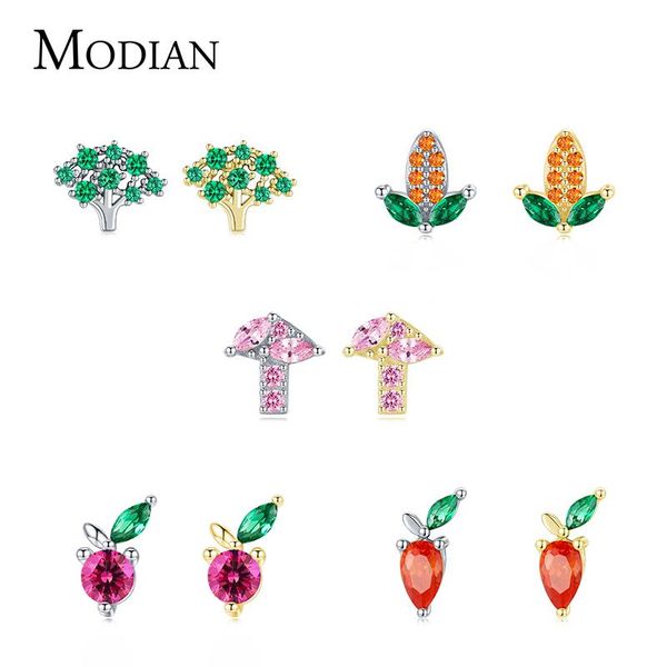 stud modian 1 piece simple cute vegetable fruit earrings real 925 sterling silver rainbow tiny for women grils jewelry, Golden;silver
stud modian 1 piece simple cute vegetable fruit earrings real 925 sterling silver rainbow tiny for women grils jewelry, Golden;silver