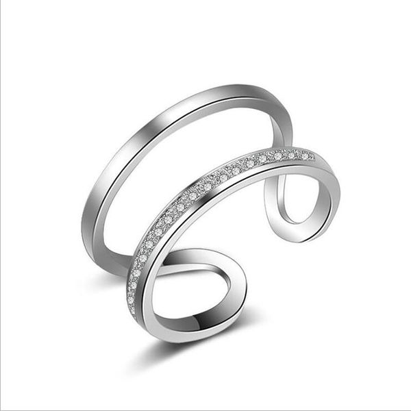 wedding rings ronerai fashion 925 silver for women girl engagement shiny cz simple geometry double layer tail ring party jewelry gifts, Slivery;golden
wedding rings ronerai fashion 925 silver for women girl engagement shiny cz simple geometry double layer tail ring party jewelry gifts, Slivery;golden