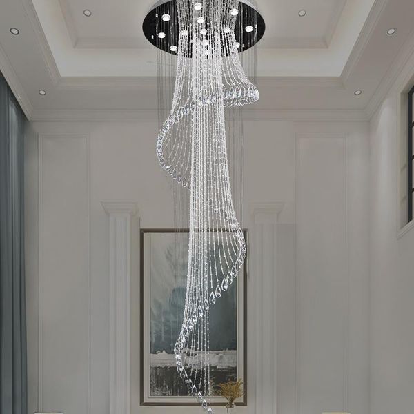 chandeliers modern spiral crystal staircase ceiling chandelier loft theater creative villa hall long hanging lamp
chandeliers modern spiral crystal staircase ceiling chandelier loft theater creative villa hall long hanging lamp