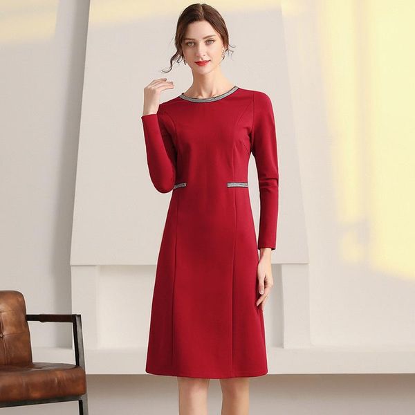 casual dresses autumn spring black red oversized office lady french korean plus size xxl 3xl 4xl 5xl a-line beading o neck dress women, Black;gray
casual dresses autumn spring black red oversized office lady french korean plus size xxl 3xl 4xl 5xl a-line beading o neck dress women, Black;gray