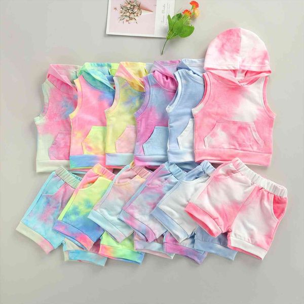 newborn baby fashion 2 piece outfit set sleeveless hooded tie dye shorts for kids 0 3t, White
newborn baby fashion 2 piece outfit set sleeveless hooded tie dye shorts for kids 0 3t, White