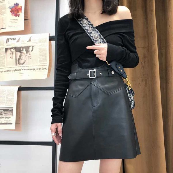 skirts 100% natural knee length fashion real sheepskin leather bands decorate special offer 2g5l, Black
skirts 100% natural knee length fashion real sheepskin leather bands decorate special offer 2g5l, Black