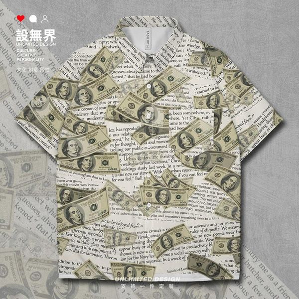 men's casual shirts hip-hop dollar beauty money currency american old spaper short-sleeved shirt short sleeve cardigan summer clothes, White;black
men's casual shirts hip-hop dollar beauty money currency american old spaper short-sleeved shirt short sleeve cardigan summer clothes, White;black