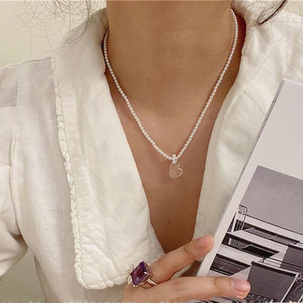 pendant necklaces aomu 2021 design temperament imitation pearl transparnt love heart neaklace for women jewelry accessories, Silver
pendant necklaces aomu 2021 design temperament imitation pearl transparnt love heart neaklace for women jewelry accessories, Silver