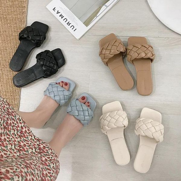 slippers women weave 2021 square toe flat casual shoes summer flip flops beach sandals slipper sandalias, Black
slippers women weave 2021 square toe flat casual shoes summer flip flops beach sandals slipper sandalias, Black