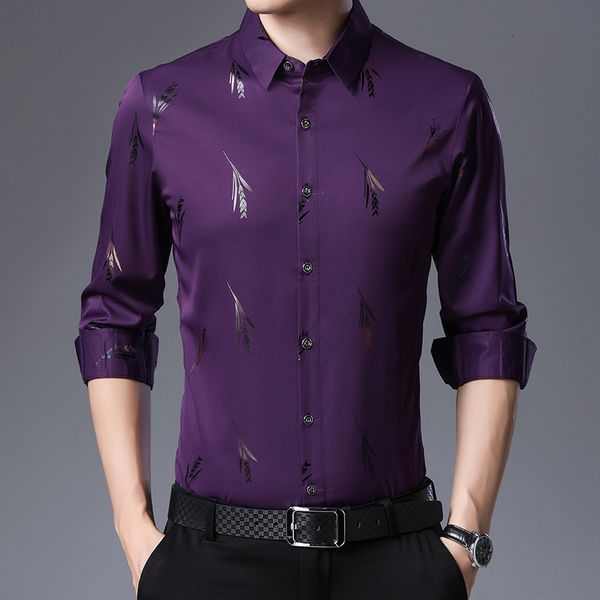 men's printed long sleeve lapel trendy casual korean middle-aged and young men's inch shirt, Black
men's printed long sleeve lapel trendy casual korean middle-aged and young men's inch shirt, Black