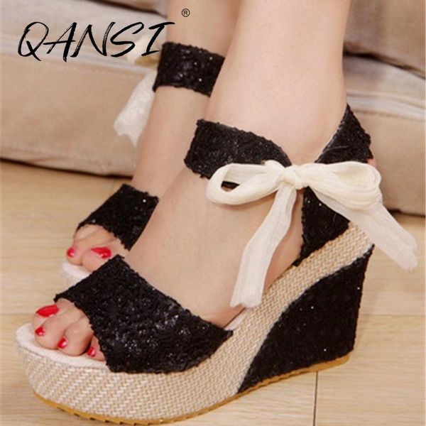 sandals summer sweet bowknot women wedge fashion solid color ribbon platform shoes peep toe bohemia 2021, Black
sandals summer sweet bowknot women wedge fashion solid color ribbon platform shoes peep toe bohemia 2021, Black