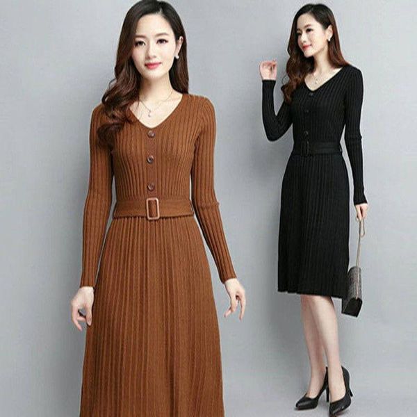 neck black sweater dress plus size winter long sleeve knitted elegant korean office vestidos button belt dresses casual, Black;gray
neck black sweater dress plus size winter long sleeve knitted elegant korean office vestidos button belt dresses casual, Black;gray