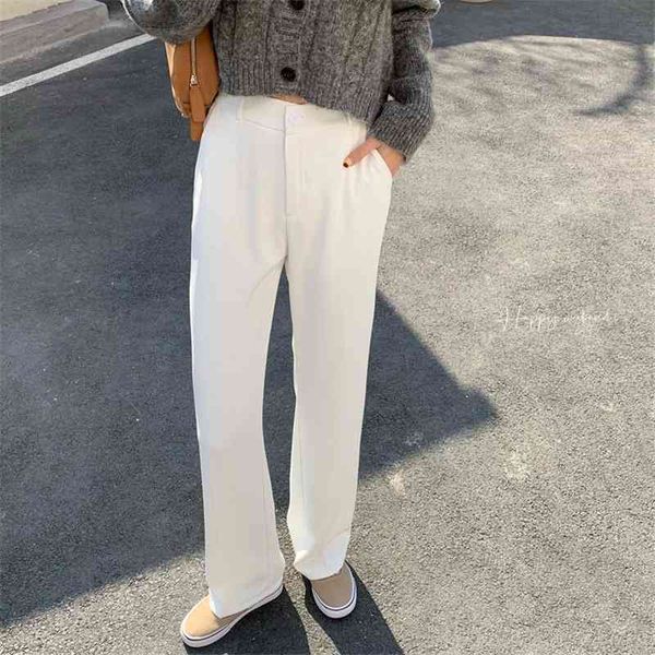 women's pants & capris korean femme ol trousers casual office lady streetwear new minimalist stylish straight chic loose all match, Black;white
women's pants & capris korean femme ol trousers casual office lady streetwear new minimalist stylish straight chic loose all match, Black;white