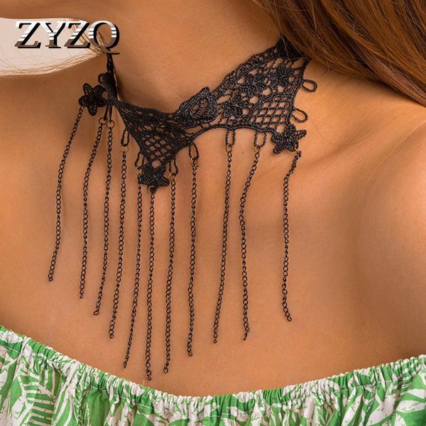 pendant necklaces zyzq vintage trendy black lace short necklace for women personality tassel beaded clavicle chain halloween jewelry gift, Silver
pendant necklaces zyzq vintage trendy black lace short necklace for women personality tassel beaded clavicle chain halloween jewelry gift, Silver