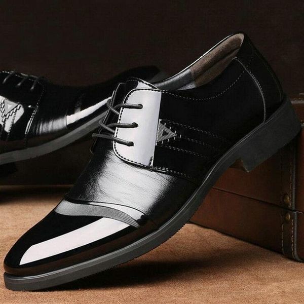 dress shoes men office black brown oxford leather men's pointed toe lace-up business c21-05
dress shoes men office black brown oxford leather men's pointed toe lace-up business c21-05
