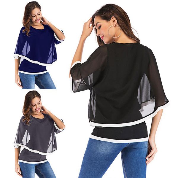 women's blouses & shirts oufisun summer chiffion blouse casual o neck 3/4 sleeve loose elegant office ladies patchwork plus size, White
women's blouses & shirts oufisun summer chiffion blouse casual o neck 3/4 sleeve loose elegant office ladies patchwork plus size, White