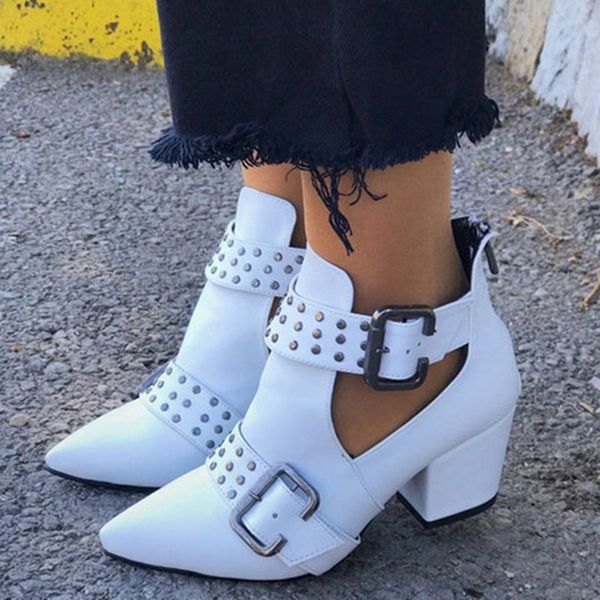 dress shoes women's pointed toe leather ankle boots woman fashion autumn square heels women rivet female buckle pumps ladies zip c 1rpj, Black
dress shoes women's pointed toe leather ankle boots woman fashion autumn square heels women rivet female buckle pumps ladies zip c 1rpj, Black