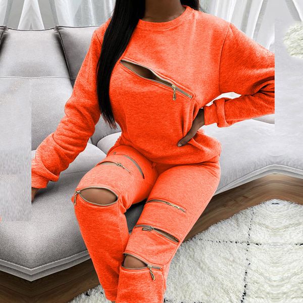 autumn winter fashion zipper hollow out two-piece set women elegant o-neck and long pant sweat sets streetwear suit ij9u r35z, Gray
autumn winter fashion zipper hollow out two-piece set women elegant o-neck and long pant sweat sets streetwear suit ij9u r35z, Gray