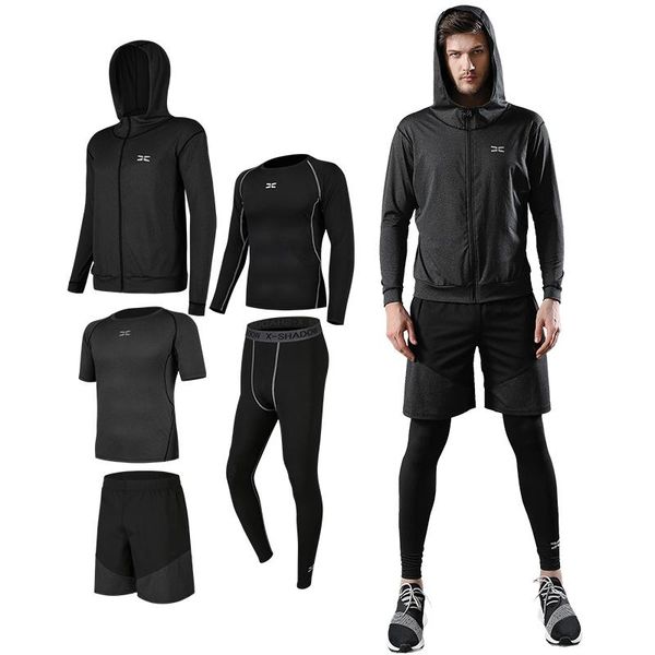 running sets 5 pcs/set men's tracksuit gym fitness compression sports clothes jogging sport wear shirts men, Black;blue
running sets 5 pcs/set men's tracksuit gym fitness compression sports clothes jogging sport wear shirts men, Black;blue