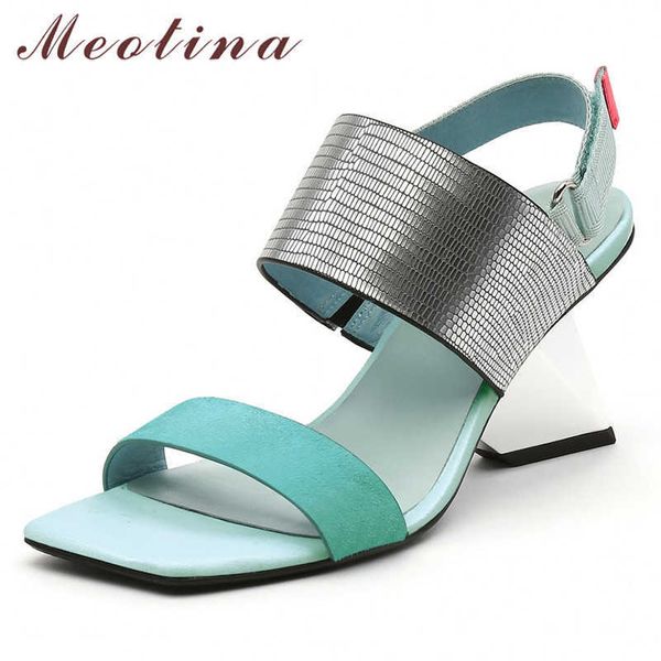meotina women shoes summer sandals natural genuine leather strange style heel shoes mixed colors super high heel sandals lady 39 210608, Black
meotina women shoes summer sandals natural genuine leather strange style heel shoes mixed colors super high heel sandals lady 39 210608, Black