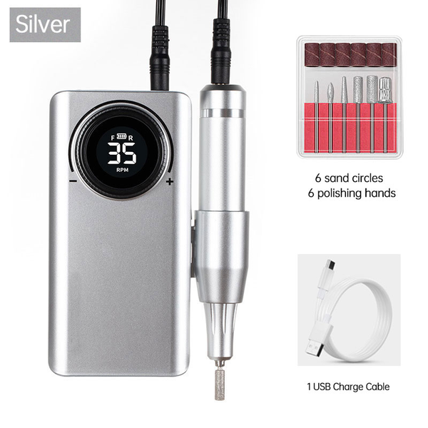 nail drill & accessories machine 35000 rpm rechargeable electric file manicure set profession tools portable polisher
nail drill & accessories machine 35000 rpm rechargeable electric file manicure set profession tools portable polisher