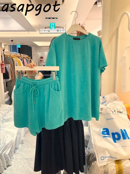 cotton plus size summer sets casual fashion chic loose o neck short sleeve tshirt elastic waist wide leg shorts 3color 210429, White
cotton plus size summer sets casual fashion chic loose o neck short sleeve tshirt elastic waist wide leg shorts 3color 210429, White
