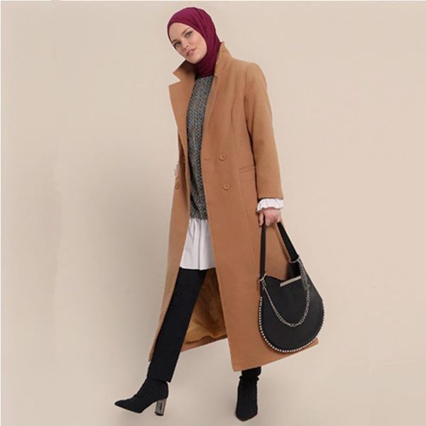 women's wool & blends siskakia long woolen coat women solid minimalist laple double-breasted slim rear slit outerwear khaki winter 2021, Black
women's wool & blends siskakia long woolen coat women solid minimalist laple double-breasted slim rear slit outerwear khaki winter 2021, Black