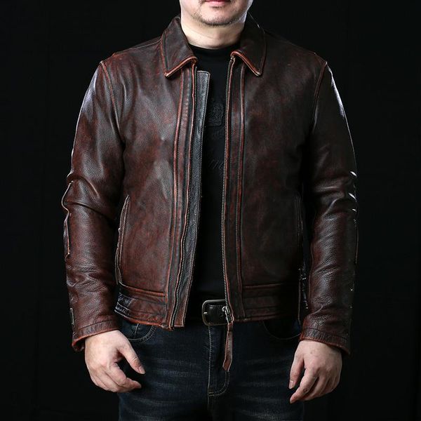 men's leather & faux .sales.vintage yrbrown heavy jacket.men quality thick cowhide clothes.rider clothes, Black
men's leather & faux .sales.vintage yrbrown heavy jacket.men quality thick cowhide clothes.rider clothes, Black