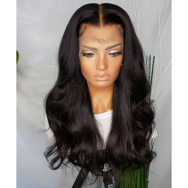 natural black body wave lace front wig synthetic glueless preplucked for black women with baby hair high temperature
natural black body wave lace front wig synthetic glueless preplucked for black women with baby hair high temperature