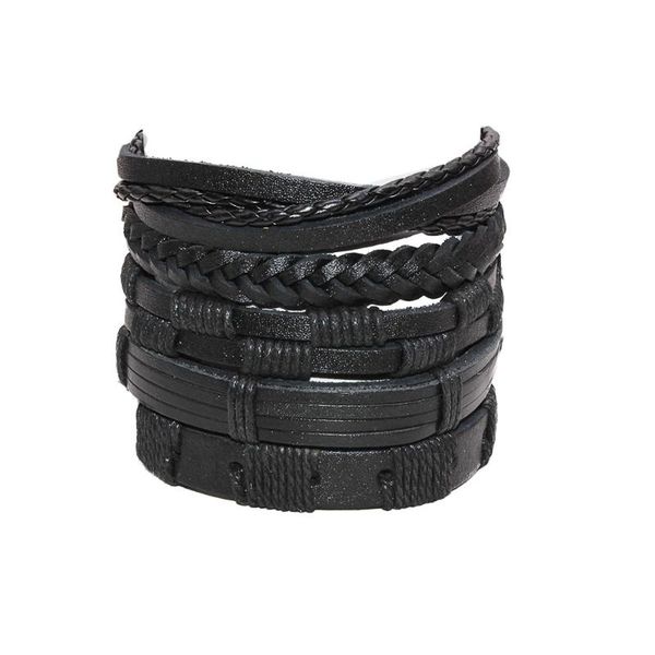 charm bracelets retro men's bracelet 5-piece set of hand woven cowhide wax rope adjustable jewelry fashion small gift, Golden;silver
charm bracelets retro men's bracelet 5-piece set of hand woven cowhide wax rope adjustable jewelry fashion small gift, Golden;silver