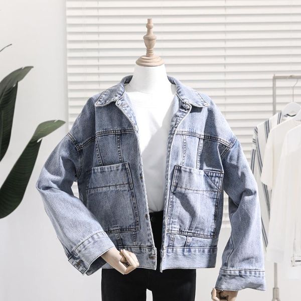 women's jackets autumn harajuku vintage big pocket denim jacket women plus size loose female short long sleeve casual jeans ropa de muj, Black;brown
women's jackets autumn harajuku vintage big pocket denim jacket women plus size loose female short long sleeve casual jeans ropa de muj, Black;brown