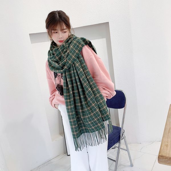 autumn and winter korean style plaid long scarf womens winter all-matching warm shawl double-sided fashion scarf, Blue;gray
autumn and winter korean style plaid long scarf womens winter all-matching warm shawl double-sided fashion scarf, Blue;gray