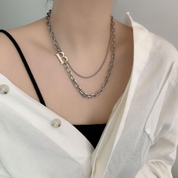 chokers stainless steel letter b chain choker necklace for women double layers charm statement jewelry 2021, Golden;silver
chokers stainless steel letter b chain choker necklace for women double layers charm statement jewelry 2021, Golden;silver