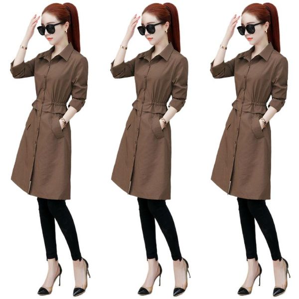 windbreaker women's mid-length korean version of the spring 2021 outerwear coat thin wool & blends, Black
windbreaker women's mid-length korean version of the spring 2021 outerwear coat thin wool & blends, Black