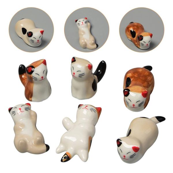 chopsticks 6pcs cat design ceramic chopstick rest holder spoon fork rack dinnerware stand
chopsticks 6pcs cat design ceramic chopstick rest holder spoon fork rack dinnerware stand