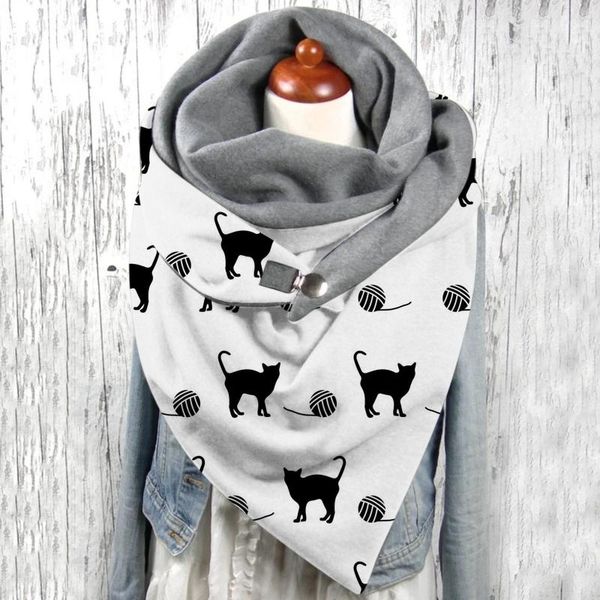 scarves autumn winter warm womens cute cat printed double-layer buckle scarf universal soft comfortable wrap shawls bufanda a40, Blue;gray
scarves autumn winter warm womens cute cat printed double-layer buckle scarf universal soft comfortable wrap shawls bufanda a40, Blue;gray