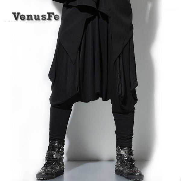 street men's clothing casual rock hip-hop culottes harem pants plus size trousers stage singer costumes, Black
street men's clothing casual rock hip-hop culottes harem pants plus size trousers stage singer costumes, Black