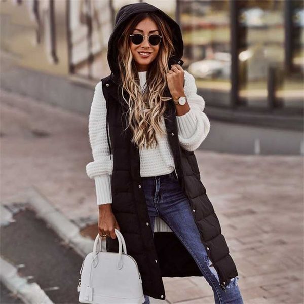harajuku jacket women sleeveless oversize parkas autumn winter quilted coat hooded parka cotton padded long jackets overcoat 211018, Black
harajuku jacket women sleeveless oversize parkas autumn winter quilted coat hooded parka cotton padded long jackets overcoat 211018, Black