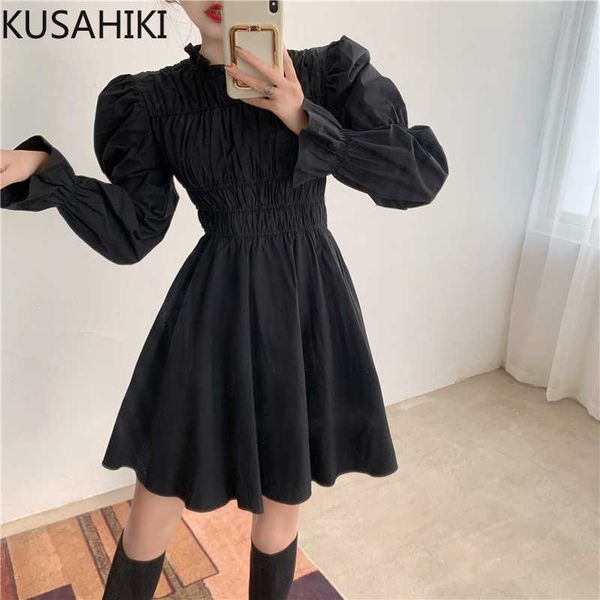 kusahiki korean stand neck women dress puff long sleeve slim waist a-line dresses spring sweet black vestidos 6e243 210602, Black;gray
kusahiki korean stand neck women dress puff long sleeve slim waist a-line dresses spring sweet black vestidos 6e243 210602, Black;gray