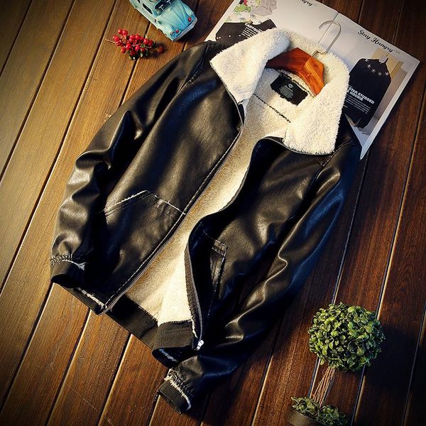 men's fur & faux autumn and winter youth cashmere leather with thickened male korean slim coat casual jacket tide pu locomoti, Black
men's fur & faux autumn and winter youth cashmere leather with thickened male korean slim coat casual jacket tide pu locomoti, Black