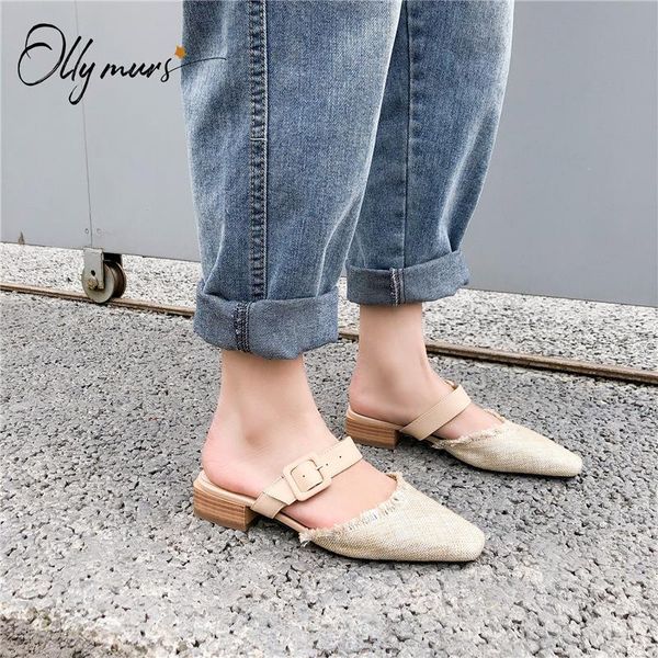 slippers ollymurs fashion spring summer shoes woman square toe buckle thick low high heel women mules, Black
slippers ollymurs fashion spring summer shoes woman square toe buckle thick low high heel women mules, Black