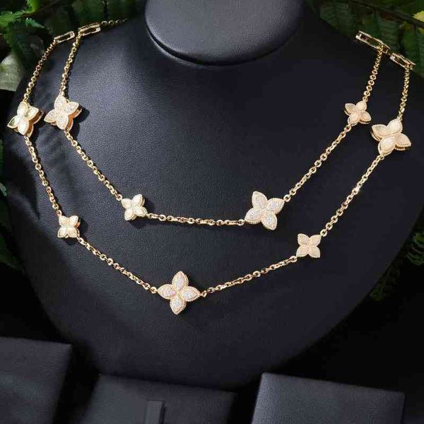 blachette lucky four-leaf clover necklace long sweater chain cz zircon fashion women's party daily jewelry girl exquisite gift, Silver
blachette lucky four-leaf clover necklace long sweater chain cz zircon fashion women's party daily jewelry girl exquisite gift, Silver