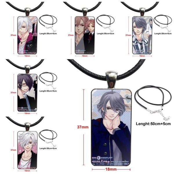 pendant necklaces for schoolgirl maxi fashion glass cabochon rectangle necklace choker jewelry anime brothers conflict, Silver
pendant necklaces for schoolgirl maxi fashion glass cabochon rectangle necklace choker jewelry anime brothers conflict, Silver