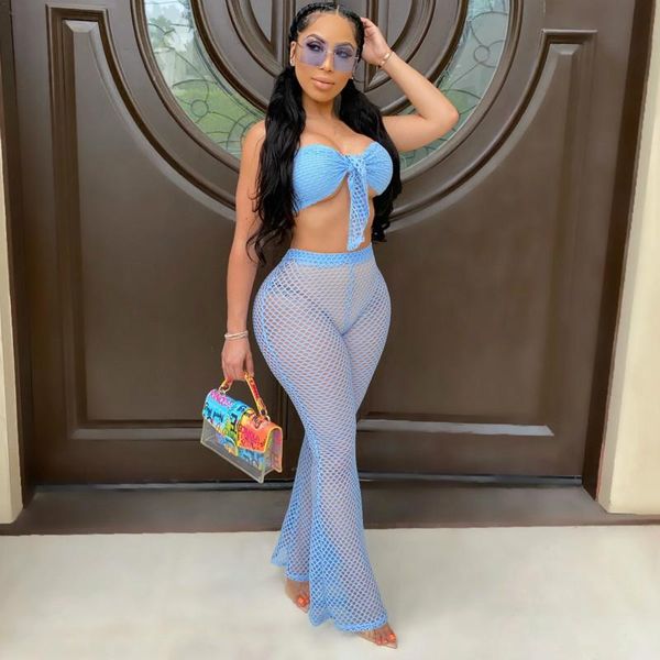 women's tracksuits 2021 style fashion women see-through outfit ladies solid color boob tube and trousers for summer sets, Gray
women's tracksuits 2021 style fashion women see-through outfit ladies solid color boob tube and trousers for summer sets, Gray