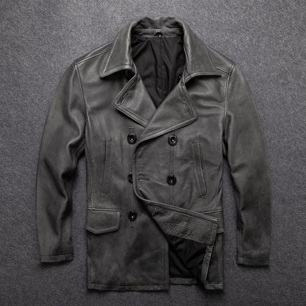 men's leather & faux factory cowhide vintage men genuine jackets windbreaker distressed of grey motor clothing wind coat, Black
men's leather & faux factory cowhide vintage men genuine jackets windbreaker distressed of grey motor clothing wind coat, Black