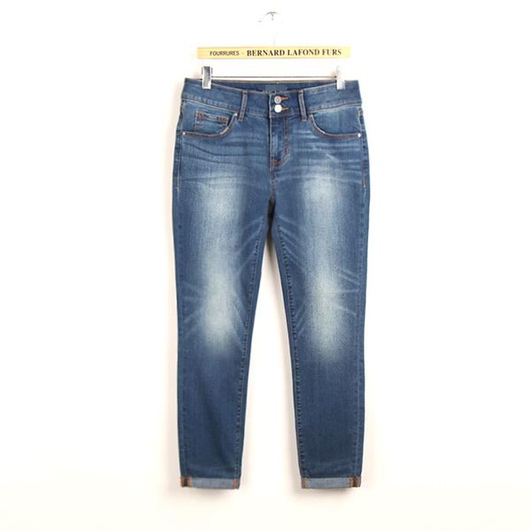 ankle length spring women fashion water wash bleached hem rolled up casual skinny jeans women's, Blue
ankle length spring women fashion water wash bleached hem rolled up casual skinny jeans women's, Blue