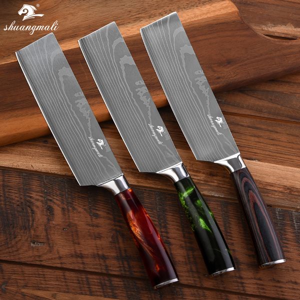 shuangmai 6.5 inch vegetabe kitchen knife aser pattern 4cr13 stee chef sicing knives utiity japanese ceaver usuba knife
shuangmai 6.5 inch vegetabe kitchen knife aser pattern 4cr13 stee chef sicing knives utiity japanese ceaver usuba knife