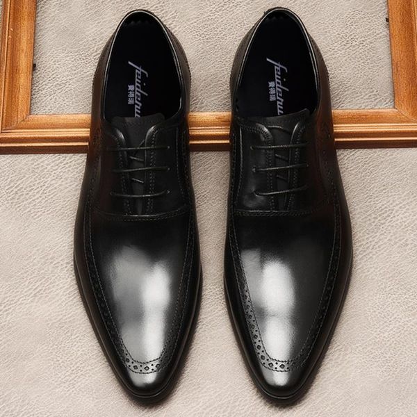 dress shoes elegant pointed toe laces man carved brogue genuine leather formal oxfords medallion men's bridal party flats mde190, Black
dress shoes elegant pointed toe laces man carved brogue genuine leather formal oxfords medallion men's bridal party flats mde190, Black